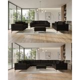 Velura Home & Living Zeri Modüler Yataklı 3 Adet Üçlü Kanepe & 3'lü Koltuk (3+3+3) - Krem