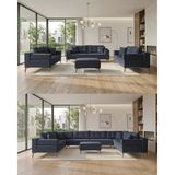 Velura Home & Living Zeri Modüler Yataklı 3 Adet Üçlü Kanepe & 3'lü Koltuk (3+3+3) - Lacivert