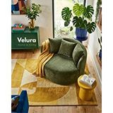Velura Home Miz Berjer ve Puf ve Armut ve Tekli Koltuk ve Dinlenme Koltuğu - Yeşil