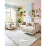 Velura Home Pamela Koltuk Takımı - Köşe + Berjer Ekru