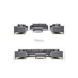 Velura Home Zeri 3+3+3 Yataklı Puzzle Modüler U Köşe Koltuk Takımı ve Puflu Köşe Takımı - Koyu Gri 106