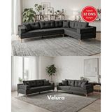 Velura Home Zeri (pufsuz) 3+3 Yataklı Modüler Koltuk Takımı ve 2 Adet Üçlü Kanepe - Antrasit - 110