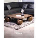 Velura Küre Orta Sehpa - Amerikan Ceviz Top - Kare - Ceviz Mdf