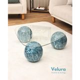 Velura Küre Orta Sehpa - Ocean - Üçgen - Şeffaf Cam