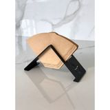 Velux Home Metal Filtre Kahve Kağıdı Standı Filtre Tutucu Mutfak Organizer Askılık BOYUT: 18*11*6 CM - Kahve Fincanı Motifli - Siyah
