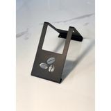 Velux Home Metal Filtre Kahve Kağıdı Standı Filtre Tutucu Mutfak Organizer Askılık - Kahve Çekirdeği Motifli - Siyah