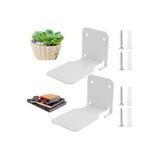 VELUX HOME Metal Gizli Kitap Rafı Beyaz Renk Uçan Kitaplar 2'li Set Kitaplık Görünmez