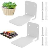 Velux Home Metal Gizli Kitap Rafı Siyah Uçan Kitaplar 2'li Set Kitaplık Görünmez - Beyaz