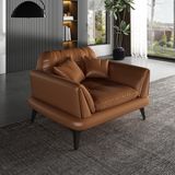 Veluxe Home & Living'den Denso Italyan Deri Berjer Hakiki Deri Berjer Modelleri - Kahverengi