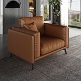Veluxe Home & Living'den Fiume Italyan Deri Berjer Hakiki Deri Berjer Modelleri - Kahverengi