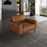 Veluxe Home & Living'den Slen Italyan Deri Berjer Hakiki Deri Berjer Modelleri - Kahverengi