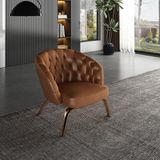 Veluxe Home & Living'den Zelo Italyan Deri Berjer Hakiki Deri Berjer Modelleri - Kahverengi