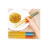 velvedi 2'li Desenli Yıkanabilir Kore Çin Bambu Chopsticks Yemek Çubuğu |desenli Bambu Chopstick Karışımmüük