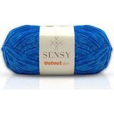 Velvet Slim El Örgü Ipi Battaniye Ipi Kazak Ipi Amigurumi Ipliği Bebek Battaniye Ipi Kadife Ip Amigurumi Ip - Saks Mavi