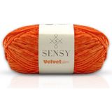 Velvet Slim El Örgü Ipi Battaniye Ipi Kazak Ipi Amigurumi Ipliği Bebek Battaniye Ipi Kadife Ip Amigurumi Ip - Turuncu