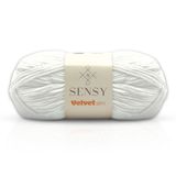 Velvet Slim El Örgü Kazak Ipi Bebek Battaniye Kadife Amigurumi İp (Beyaz)