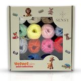 Velvet Slim Mini Kutu Örgü İpliği Kadife İp Amigurumi İpliği 16 Adet El Örgü İpliği