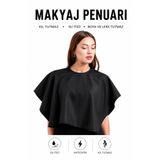 velvettowels Make-up Kıl, Boya ve Leke Tutmayan, Su İtici Makyaj Penuarı Siyah