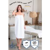 velvettowels SuperSoft Kadife Kadın Sauna, Plaj Eteği ve Lazer Havlusu Beyaz 88x150 Cm