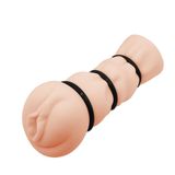 VelvexNoir 16 CM 3 Adet Penis Halkalı Süper Gerçekçi 3D Realistik Suni Vajina