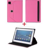 Velvoria Casper Vıa S8 T 8" Tablet Uyumlu Standlı Tablet Kılıfı + Nano Ekran Koruyucu - Pembe