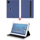 Velvoria Polypad 7708 - 7" Tablet Uyumlu Standlı Tablet Kılıfı + Nano Ekran Koruyucu - Lacivert