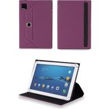 Velvoria Polypad Q7 IPS -7" Tablet Uyumlu Standlı Üniversal Kapaklı Mor Tablet Kılıfı