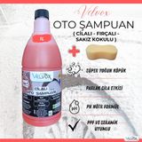 Velvox Cilalı Oto Şampuanı 1L | Süper Yoğun Köpük | pH Nötr | 1:60 Konsantre | Seramik & PPF Uyumlu | Nano Boya Koruma | Antistatik Araç Şampuanı | Sakız Kokulu