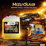 Velvox Seramik Katkılı Hızlı Cila 5 L + 500 ml ve Alman Suff Kalın Cila Bezi (40×40) Hediye | Oto Cila & Quick Wax | Hidrofobik Koruma, Çizik Kapama, Alman Kalitesi