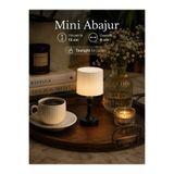 Velzade Home Mini Abajur Mumluk 13 cm - Tealight HEDİYE - Modern Masa Üstü Ambiyans Lambası VLZ124-124-124