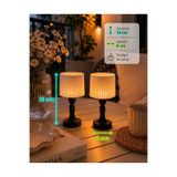 Velzade Home Mini Abajur Mumluk Seti 2'li - Dekoratif Tealight Mum HEDİYE - 13 cm - Modern Masa Üstü Aydınlatma Dekoru