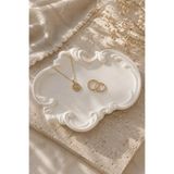 Velzade Home Vintage Dekoratif Takı Tepsisi - Barok Tasarımlı Takılık - Taş Tozu Organizer