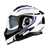 Vemar Zephır Kapalı Kask - Beyaz Mavi