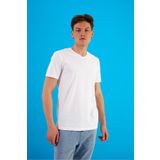 VENA Erkek Nick Beyaz V Yaka Slim Fit Basic Tişört - 2y2423824-022