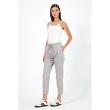 VENA Kadın Alian Beli Lastikli Summer Gabardin Pantolon - Gri
