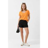 VENA Kadın Boyfriend V Yaka Regular Fit Modal Tişört Lyocell (Tencel™) - Turuncu 2Y2425645-089