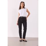 VENA Kadın Jessica Black Mom Jean Pantolon - Black