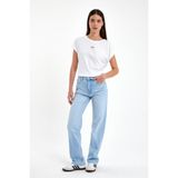 VENA Kadın Marrakesh Ice Blue Yüksek Bel Straight Fit Jean Pantolon - Ice Blue