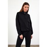 VENA Kadın Norah Siyah Yakası Detaylı Regular Fit Sweatshirt