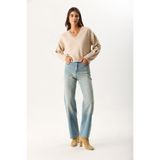 VENA Kadın Wanda Tint Light Blue Wide Leg Jean Pantolon %100 Pamuk - Tint Light Blue