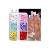 Venalisa 6 Farklı Renk Akrilik Çiçek Tırnak Süs Nail Art