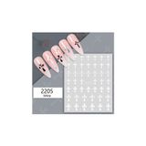 Venalisa Beyaz Hac İşareti Tırnak Sticker Nail Art Tırnak Süsleme Etiket JO-2205