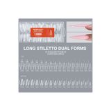 Venalisa Long Stiletto - Sandviç Tırnak İkili Dual Form Seti - 256 Adet 16 Boyut Sandwich Polygel Kalıbı