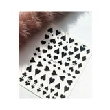 Venalisa Maça Tırnak Sticker Nail Art Tırnak Süsleme Etiket JO-877 Siyah