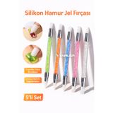 Venalisa Nail Art Hamur Jel Fırça Silikon Tırnak Fırçası 5li Set