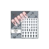 Venalisa Siyah Hac İşareti Tırnak Sticker Nail Art Tırnak Süsleme Etiket JO-2205