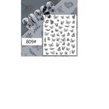 Venalisa Siyah Kelebek Tırnak Sticker Nail Art Tırnak Süsleme Etiket JO-809