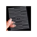 Venalisa Tırnak Sticker Nail Art Süsleme Etiket Numara Rakam Sayı Sticker Beyaz Renk