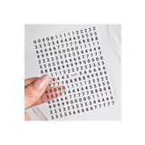 Venalisa Tırnak Sticker Nail Art Süsleme Etiket Numara Rakam Sayı Sticker Siyah Renk