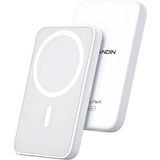 Venandin MS-5000 5.000 Mah Slim Magsafe Uyumlu Powerbank – 5W Qi Manyetik Kablosuz Şarj, Usb-C, LED Göstergeli - Beyaz